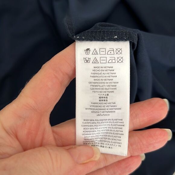 Gorgeous Micheal Kors navy blue sleeveless maxi white beads around neck & waist - Picture 12 of 16